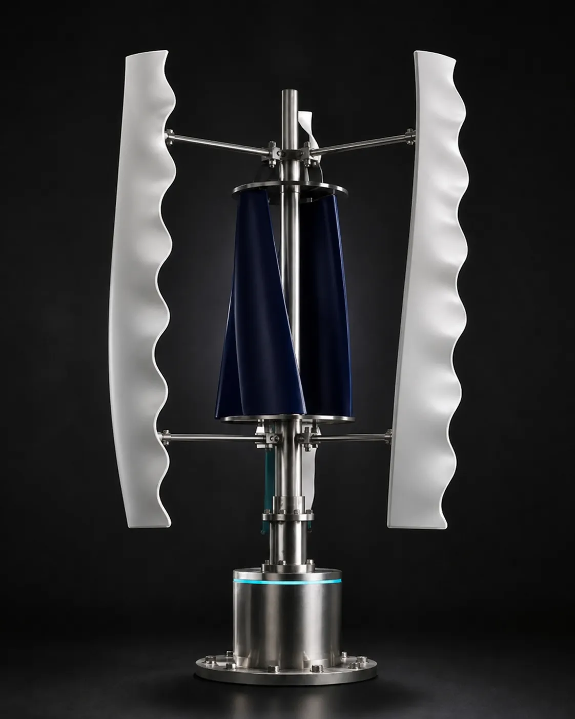 GIVARA ONE in Classic White, with three sculpted outer blades around its deep-indigo inner rotor.